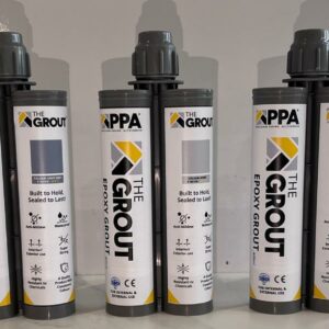 PPA porcelain paving epoxy grout tubes, a choice of five different colours