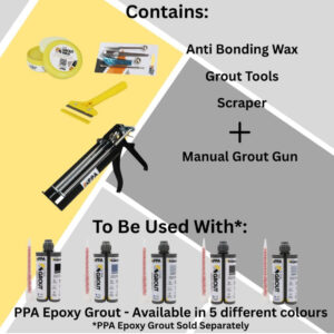 Information of what tools are needed when purchasing PPA epoxy grout