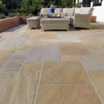 Buff Natural sandstone Paving 600mm x 900mm