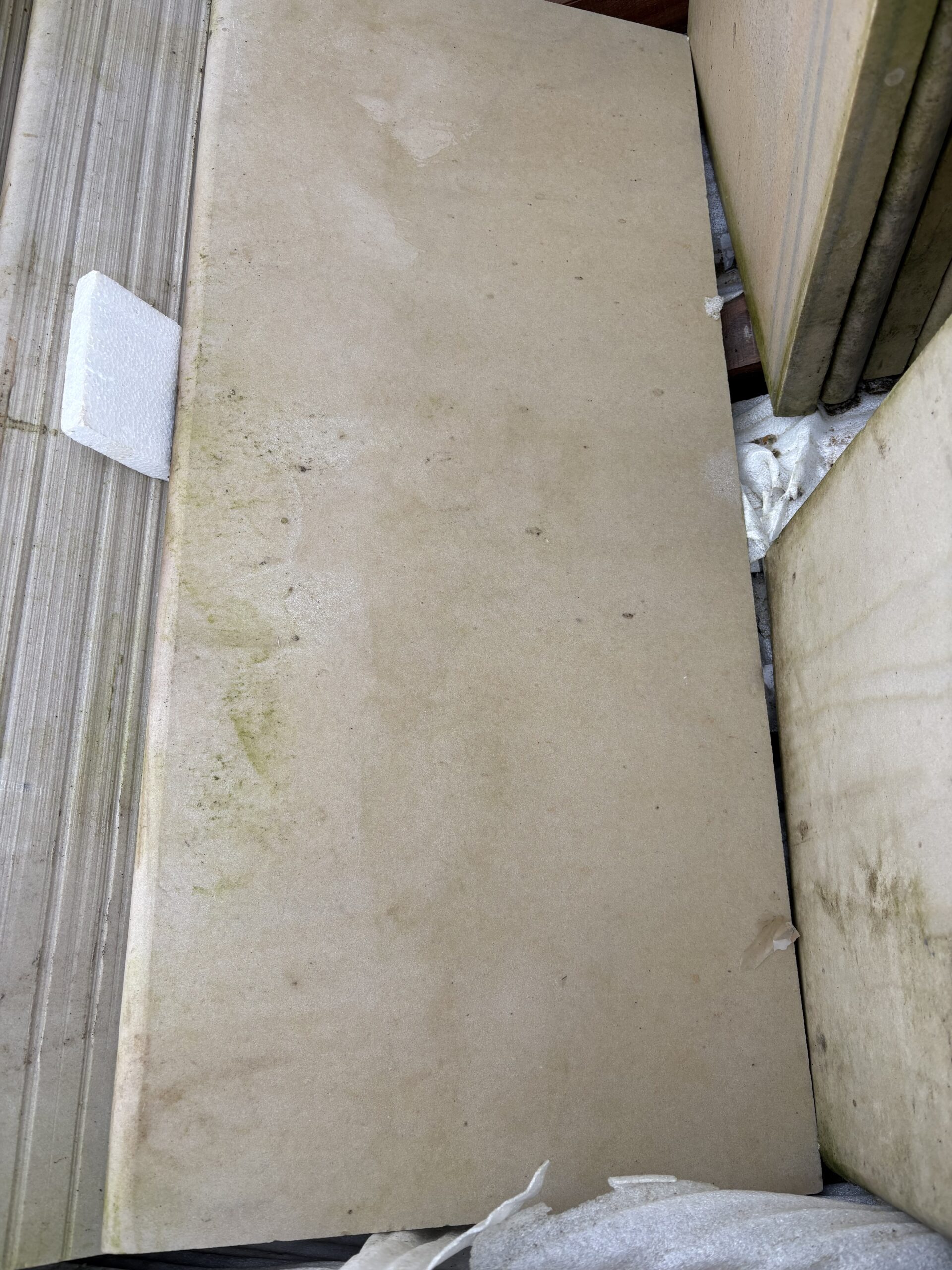 mint fossil sawn and honed step treads