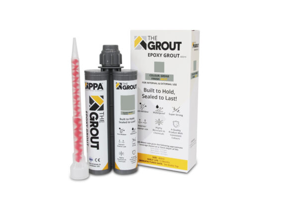 Greige epoxy tile grout for interior and exterior tiles